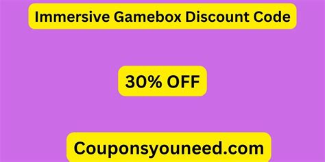 Immersive Gamebox Discount Codes 